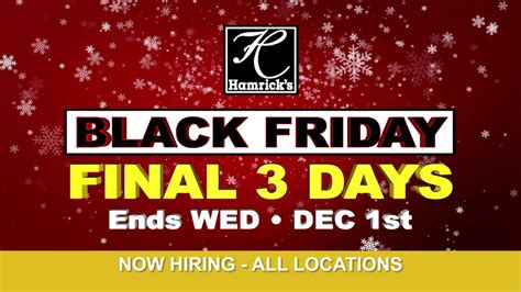 Hamrick's black friday sale. Things To Know About Hamrick's black friday sale. 